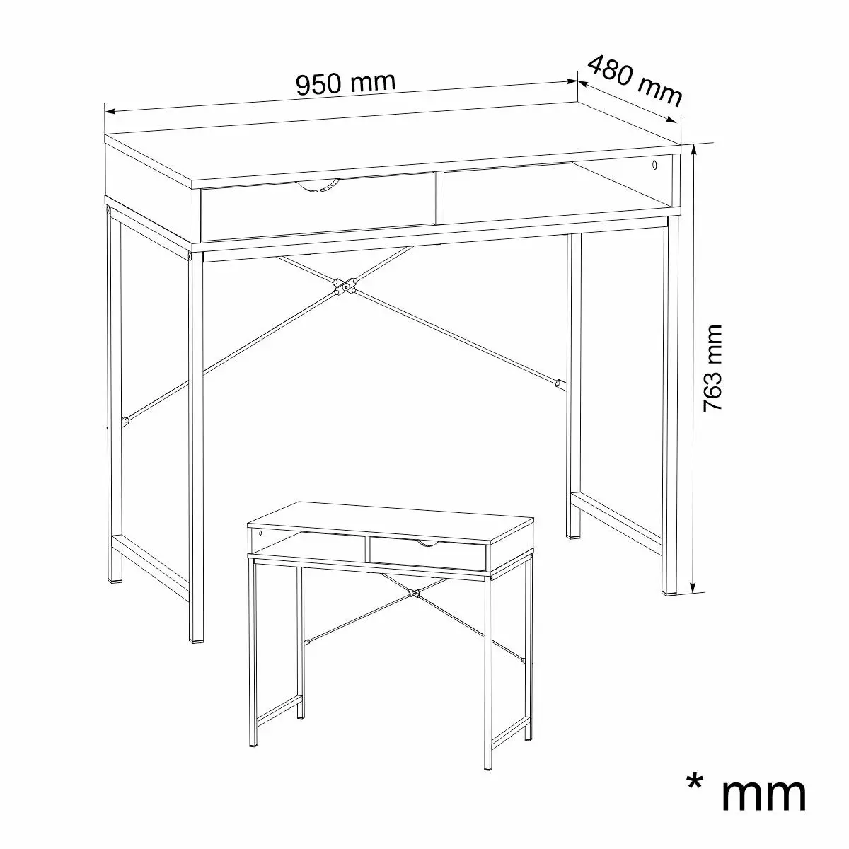 שולחן כתיבה דגם אלדברן – תמונה 3