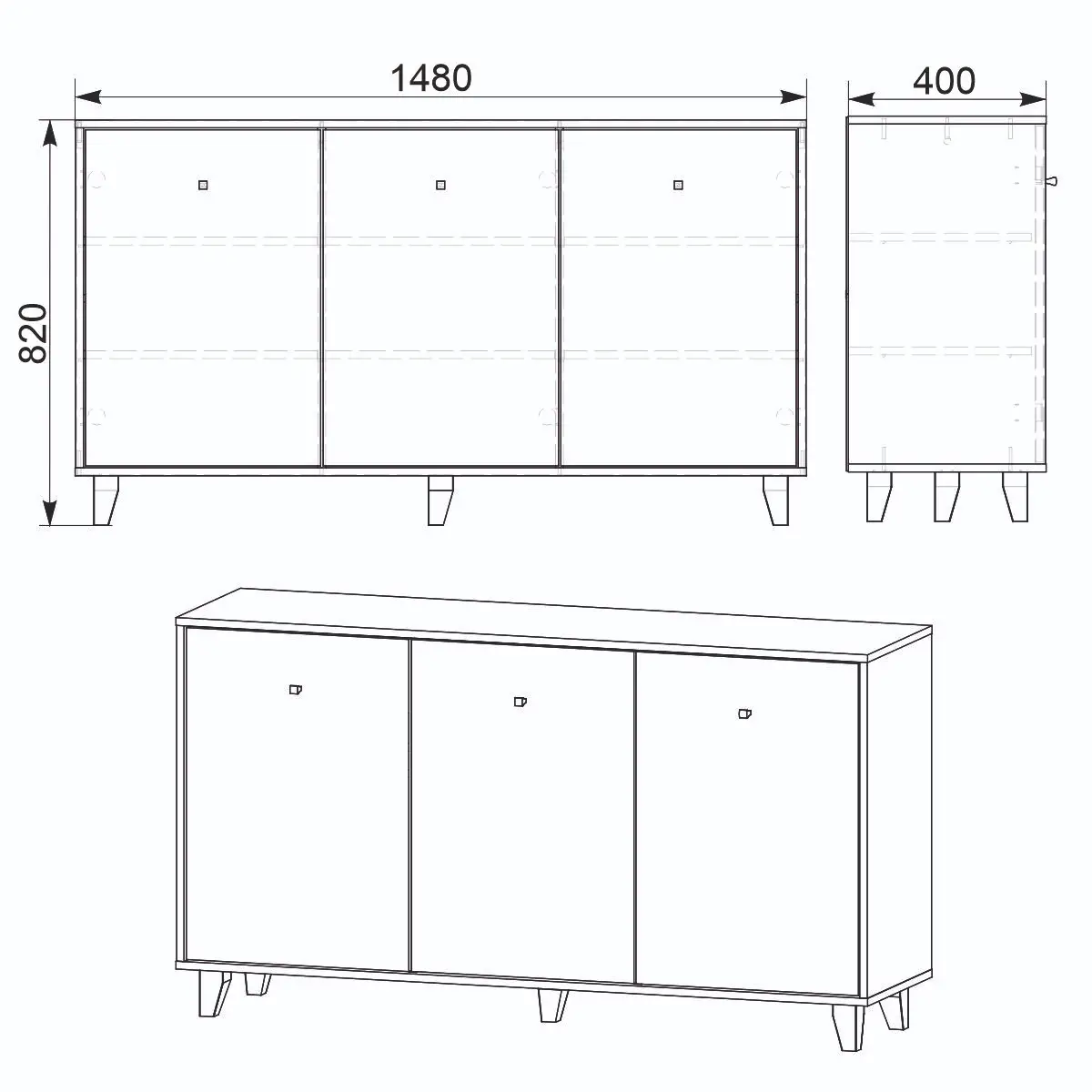 שידת קונסולה דגם אנטארס – תמונה 3